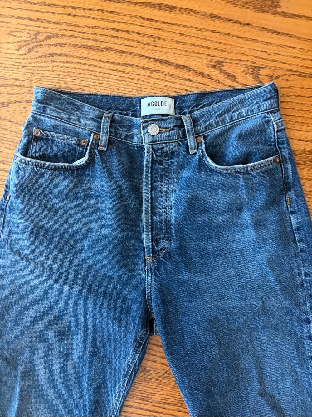 AGOLDE 90s Pinch Waist High Rise Straight Jeans in Control 27 - Picture 9 of 16